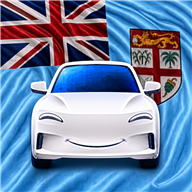 VitiAuto — car against the Fiji flag